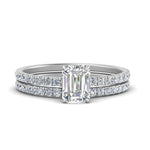 Load image into Gallery viewer, three-quarter-emerald-cut-diamond-gallery-bridal-ring-set-in-FD9168EMANGLE3-NL-WG