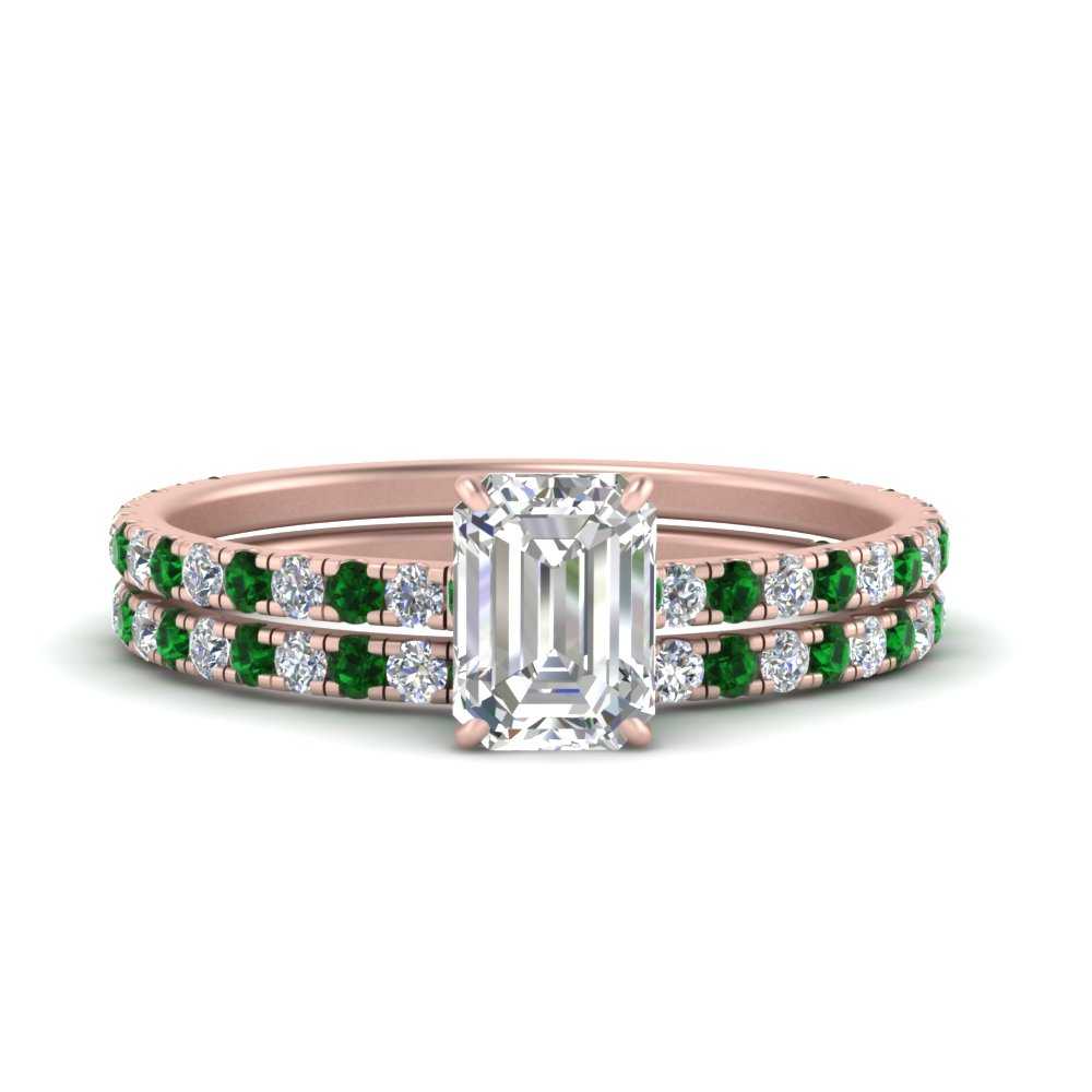 three-quarter-emerald-cut-diamond-gallery-bridal-ring-set-with-emerald-in-FD9168EMGEMGRANGLE3-NL-RG