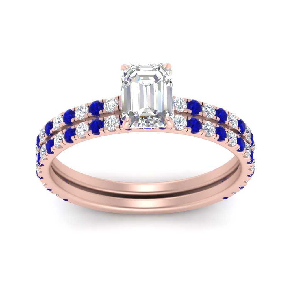 three-quarter-emerald-cut-diamond-gallery-bridal-ring-set-with-sapphire-in-FD9168EMGSABLANGLE3-NL-RG