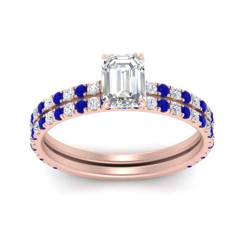 three-quarter-emerald-cut-diamond-gallery-bridal-ring-set-with-sapphire-in-FD9168EMGSABLANGLE3-NL-RG
