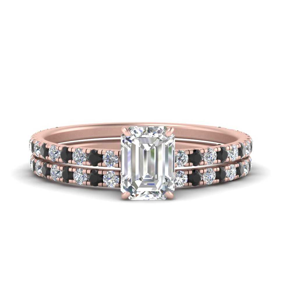 three-quarter-emerald-cut-gallery-bridal-ring-set-with-black-diamond-in-FD9168EMGBLACKANGLE3-NL-RG