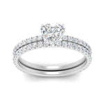 Load image into Gallery viewer, three-quarter-heart-shaped-diamond-gallery-bridal-ring-set-in-FD9168HTANGLE3-NL-WG