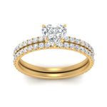 Load image into Gallery viewer, three-quarter-heart-shaped-diamond-gallery-bridal-ring-set-in-FD9168HTANGLE3-NL-YG