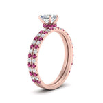 Load image into Gallery viewer, three-quarter-heart-shaped-diamond-gallery-bridal-ring-set-with-pink-sapphire-in-FD9168HTGSADRPIANGLE3-NL-RG

