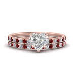 Load image into Gallery viewer, three-quarter-heart-shaped-diamond-gallery-bridal-ring-set-with-ruby-in-FD9168HTGRUDRANGLE3-NL-RG
