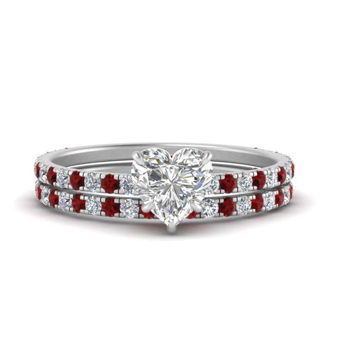 three-quarter-heart-shaped-diamond-gallery-bridal-ring-set-with-ruby-in-FD9168HTGRUDRANGLE3-NL-WG