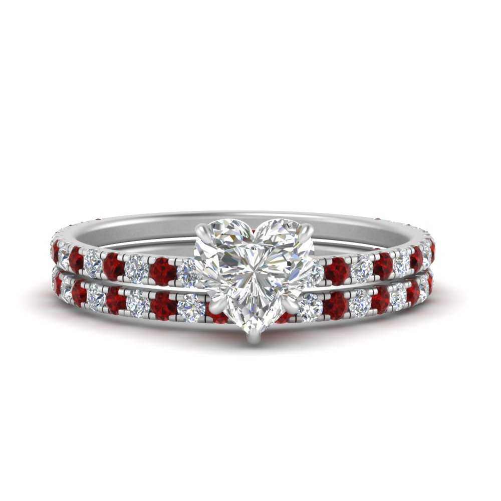 three-quarter-heart-shaped-diamond-gallery-bridal-ring-set-with-ruby-in-FD9168HTGRUDRANGLE3-NL-WG