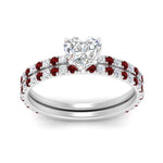 Load image into Gallery viewer, three-quarter-heart-shaped-diamond-gallery-bridal-ring-set-with-ruby-in-FD9168HTGRUDRANGLE3-NL-WG
