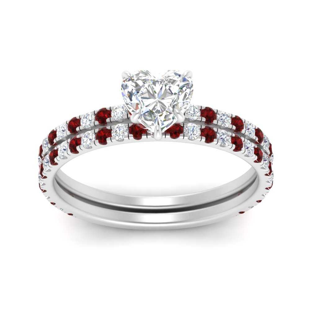 three-quarter-heart-shaped-diamond-gallery-bridal-ring-set-with-ruby-in-FD9168HTGRUDRANGLE3-NL-WG