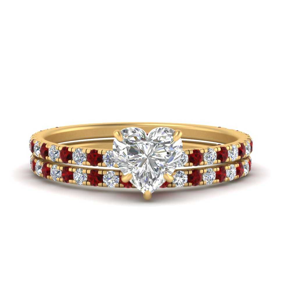 three-quarter-heart-shaped-diamond-gallery-bridal-ring-set-with-ruby-in-FD9168HTGRUDRANGLE3-NL-YG