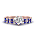 Load image into Gallery viewer, three-quarter-heart-shaped-diamond-gallery-bridal-ring-set-with-sapphire-in-FD9168HTGSABLANGLE3-NL-RG
