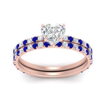 Load image into Gallery viewer, three-quarter-heart-shaped-diamond-gallery-bridal-ring-set-with-sapphire-in-FD9168HTGSABLANGLE3-NL-RG
