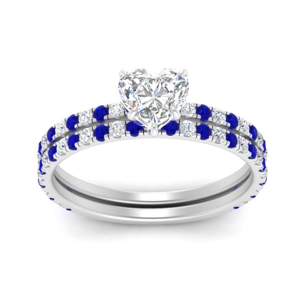 three-quarter-heart-shaped-diamond-gallery-bridal-ring-set-with-sapphire-in-FD9168HTGSABLANGLE3-NL-WG