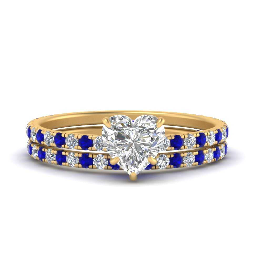 three-quarter-heart-shaped-diamond-gallery-bridal-ring-set-with-sapphire-in-FD9168HTGSABLANGLE3-NL-YG