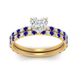 Load image into Gallery viewer, three-quarter-heart-shaped-diamond-gallery-bridal-ring-set-with-sapphire-in-FD9168HTGSABLANGLE3-NL-YG
