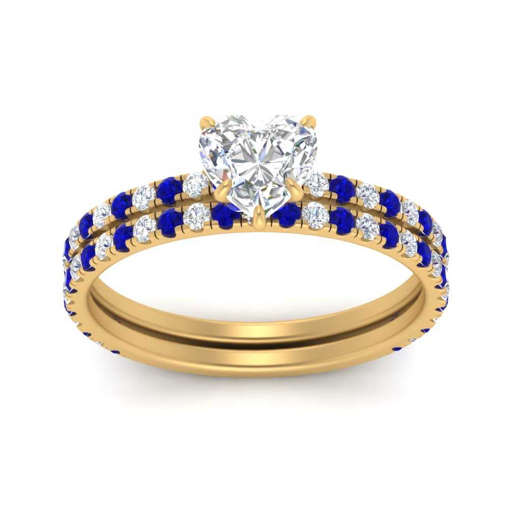 three-quarter-heart-shaped-diamond-gallery-bridal-ring-set-with-sapphire-in-FD9168HTGSABLANGLE3-NL-YG