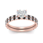 Load image into Gallery viewer, three-quarter-heart-shaped-gallery-bridal-ring-set-with-black-diamond-in-FD9168HTGBLACKANGLE3-NL-RG

