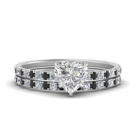 three-quarter-heart-shaped-gallery-bridal-ring-set-with-black-diamond-in-FD9168HTGBLACKANGLE3-NL-WG