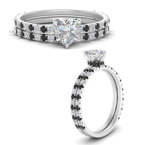 three-quarter-heart-shaped-gallery-bridal-ring-set-with-black-diamond-in-FD9168HTGBLACKANGLE3-NL-WG