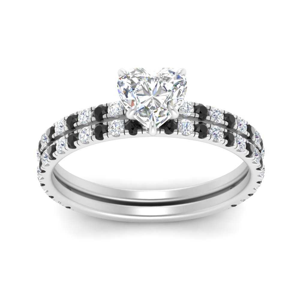 three-quarter-heart-shaped-gallery-bridal-ring-set-with-black-diamond-in-FD9168HTGBLACKANGLE3-NL-WG