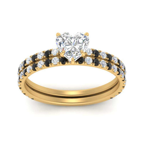 three-quarter-heart-shaped-gallery-bridal-ring-set-with-black-diamond-in-FD9168HTGBLACKANGLE3-NL-YG