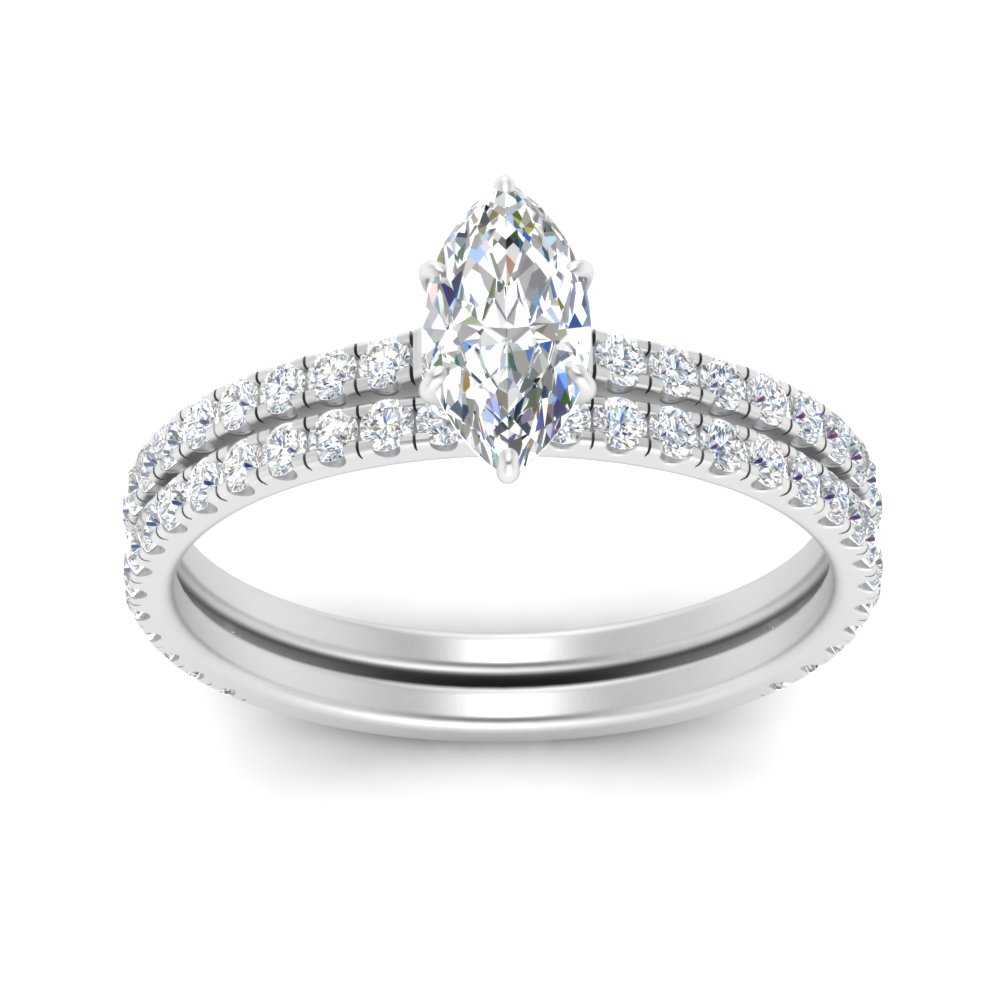 three-quarter-marquise-cut-diamond-gallery-bridal-ring-set-in-FD9168MQANGLE3-NL-WG