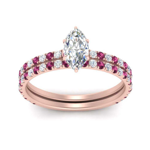 three-quarter-marquise-cut-diamond-gallery-bridal-ring-set-with-pink-sapphire-in-FD9168MQGSADRPIANGLE3-NL-RG