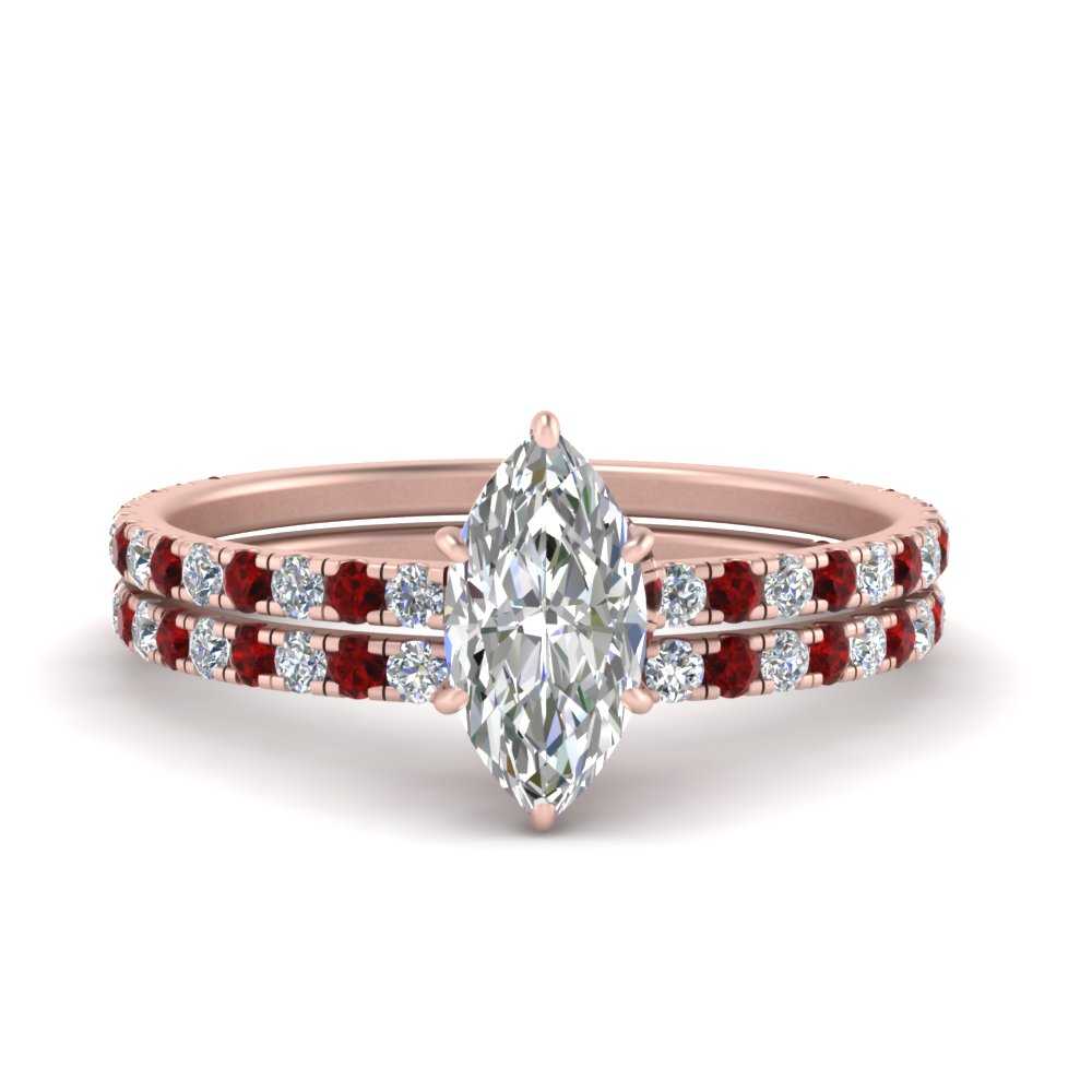 three-quarter-marquise-cut-diamond-gallery-bridal-ring-set-with-ruby-in-FD9168MQGRUDRANGLE3-NL-RG