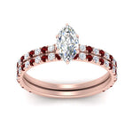 Load image into Gallery viewer, three-quarter-marquise-cut-diamond-gallery-bridal-ring-set-with-ruby-in-FD9168MQGRUDRANGLE3-NL-RG