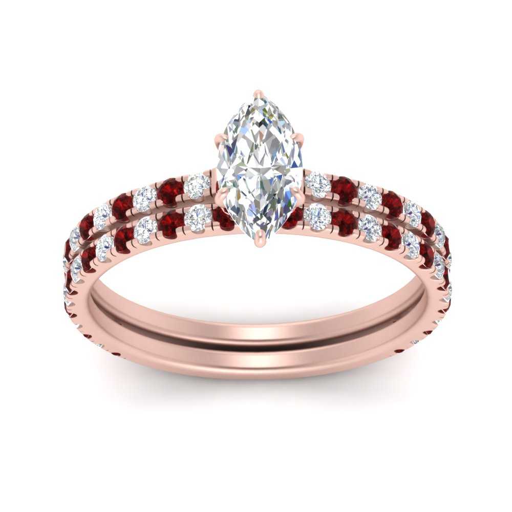 three-quarter-marquise-cut-diamond-gallery-bridal-ring-set-with-ruby-in-FD9168MQGRUDRANGLE3-NL-RG