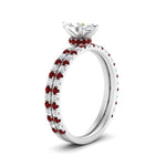 Load image into Gallery viewer, three-quarter-marquise-cut-diamond-gallery-bridal-ring-set-with-ruby-in-FD9168MQGRUDRANGLE3-NL-WG