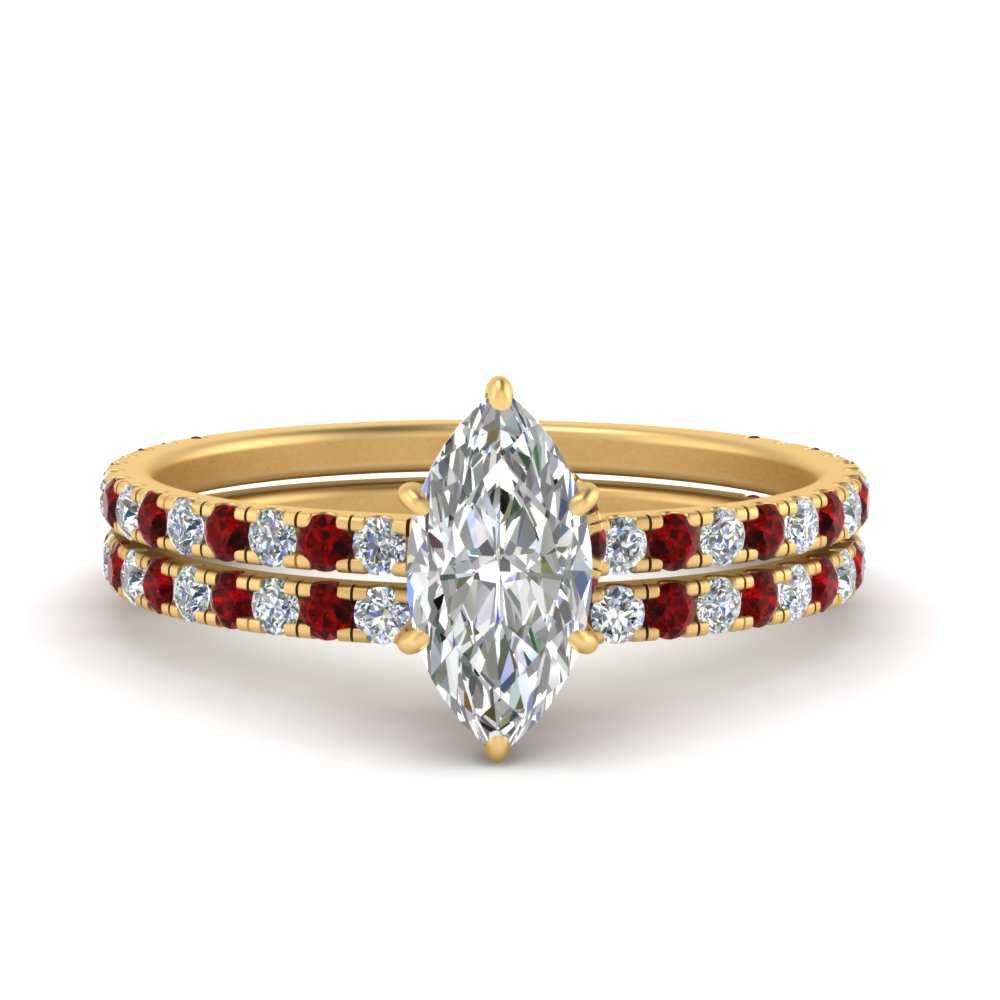 three-quarter-marquise-cut-diamond-gallery-bridal-ring-set-with-ruby-in-FD9168MQGRUDRANGLE3-NL-YG