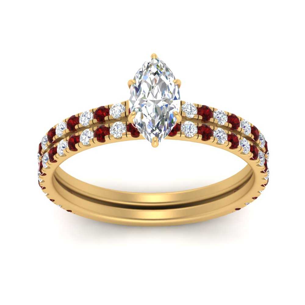 three-quarter-marquise-cut-diamond-gallery-bridal-ring-set-with-ruby-in-FD9168MQGRUDRANGLE3-NL-YG