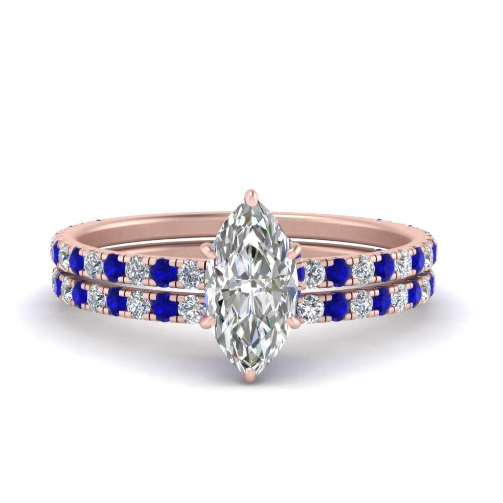 three-quarter-marquise-cut-diamond-gallery-bridal-ring-set-with-sapphire-in-FD9168MQGSABLANGLE3-NL-RG