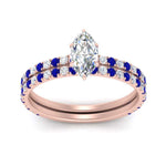 Load image into Gallery viewer, three-quarter-marquise-cut-diamond-gallery-bridal-ring-set-with-sapphire-in-FD9168MQGSABLANGLE3-NL-RG