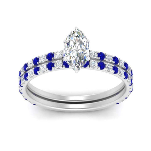 three-quarter-marquise-cut-diamond-gallery-bridal-ring-set-with-sapphire-in-FD9168MQGSABLANGLE3-NL-WG