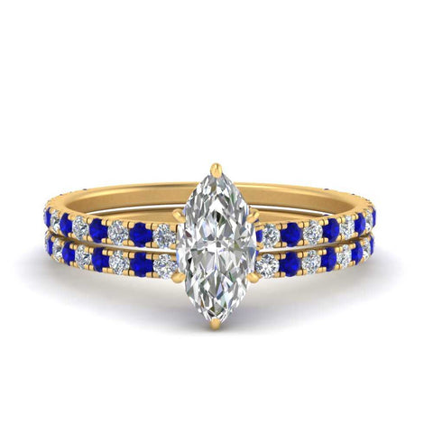 three-quarter-marquise-cut-diamond-gallery-bridal-ring-set-with-sapphire-in-FD9168MQGSABLANGLE3-NL-YG