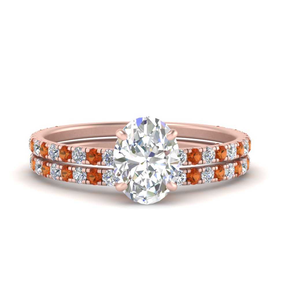 three-quarter-oval-shaped-diamond-gallery-bridal-ring-set-with-orange-sapphire-in-FD9168OVGSAORANGLE3-NL-RG