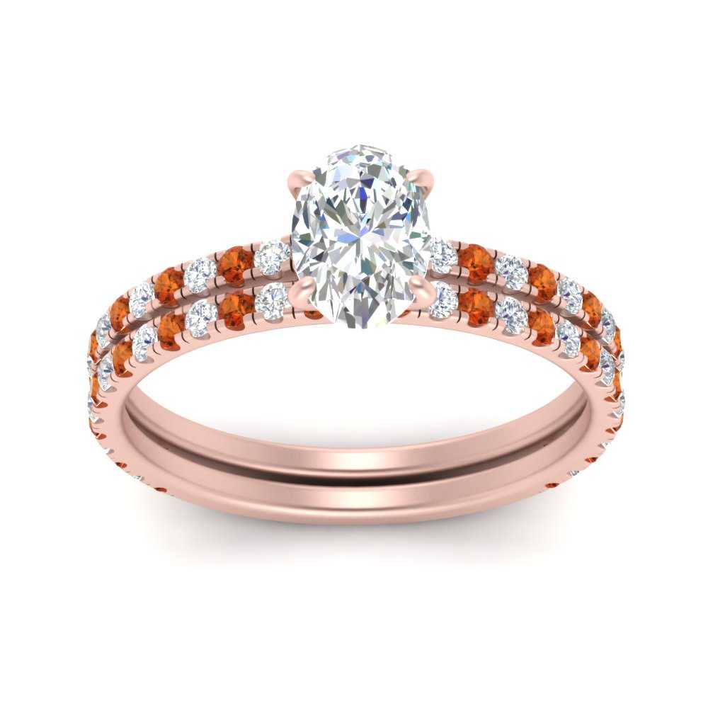 three-quarter-oval-shaped-diamond-gallery-bridal-ring-set-with-orange-sapphire-in-FD9168OVGSAORANGLE3-NL-RG