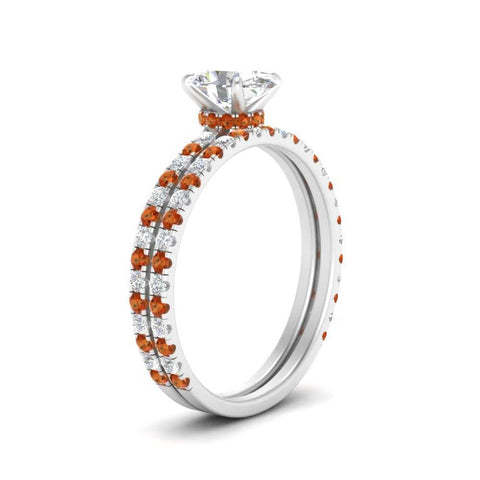 three-quarter-oval-shaped-diamond-gallery-bridal-ring-set-with-orange-sapphire-in-FD9168OVGSAORANGLE3-NL-WG