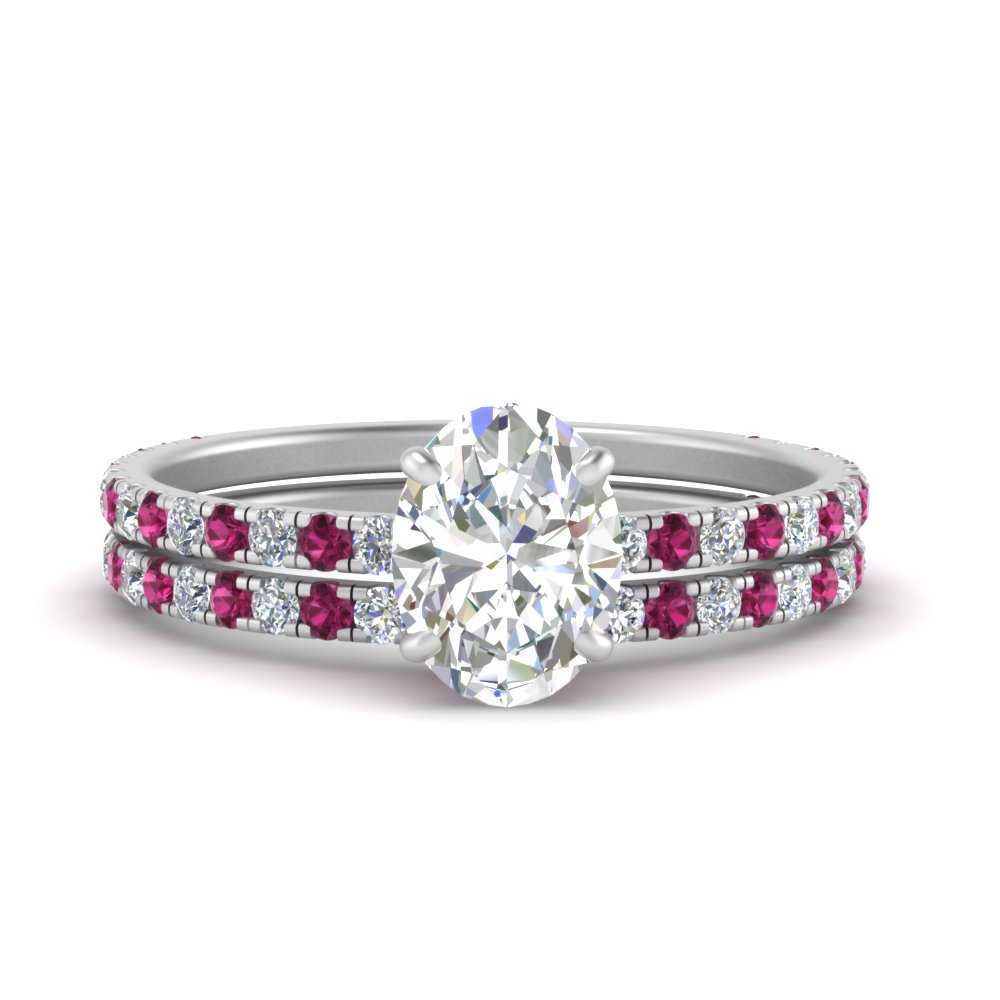 three-quarter-oval-shaped-diamond-gallery-bridal-ring-set-with-pink-sapphire-in-FD9168OVGSADRPIANGLE3-NL-WG