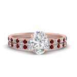 Load image into Gallery viewer, three-quarter-oval-shaped-diamond-gallery-bridal-ring-set-with-ruby-in-FD9168OVGRUDRANGLE3-NL-RG

