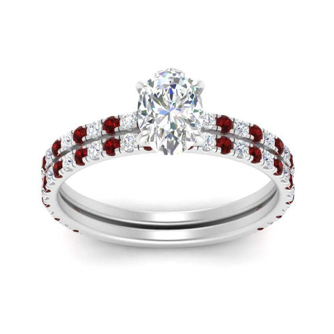 three-quarter-oval-shaped-diamond-gallery-bridal-ring-set-with-ruby-in-FD9168OVGRUDRANGLE3-NL-WG