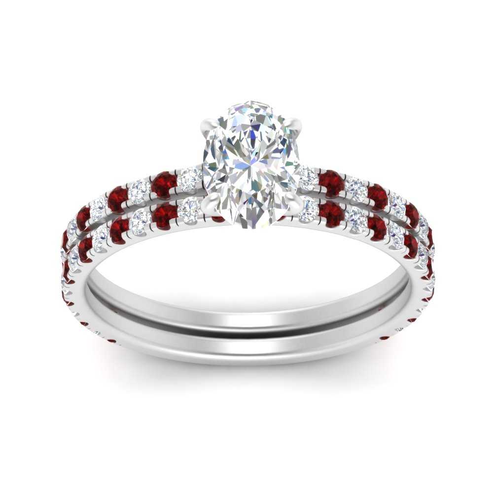 three-quarter-oval-shaped-diamond-gallery-bridal-ring-set-with-ruby-in-FD9168OVGRUDRANGLE3-NL-WG