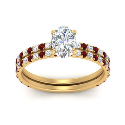three-quarter-oval-shaped-diamond-gallery-bridal-ring-set-with-ruby-in-FD9168OVGRUDRANGLE3-NL-YG