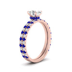 Load image into Gallery viewer, three-quarter-oval-shaped-diamond-gallery-bridal-ring-set-with-sapphire-in-FD9168OVGSABLANGLE3-NL-RG