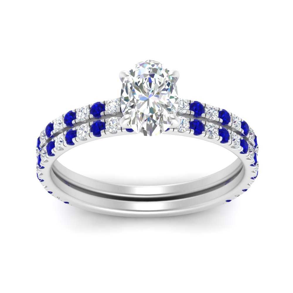 three-quarter-oval-shaped-diamond-gallery-bridal-ring-set-with-sapphire-in-FD9168OVGSABLANGLE3-NL-WG