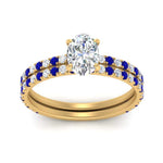 Load image into Gallery viewer, three-quarter-oval-shaped-diamond-gallery-bridal-ring-set-with-sapphire-in-FD9168OVGSABLANGLE3-NL-YG
