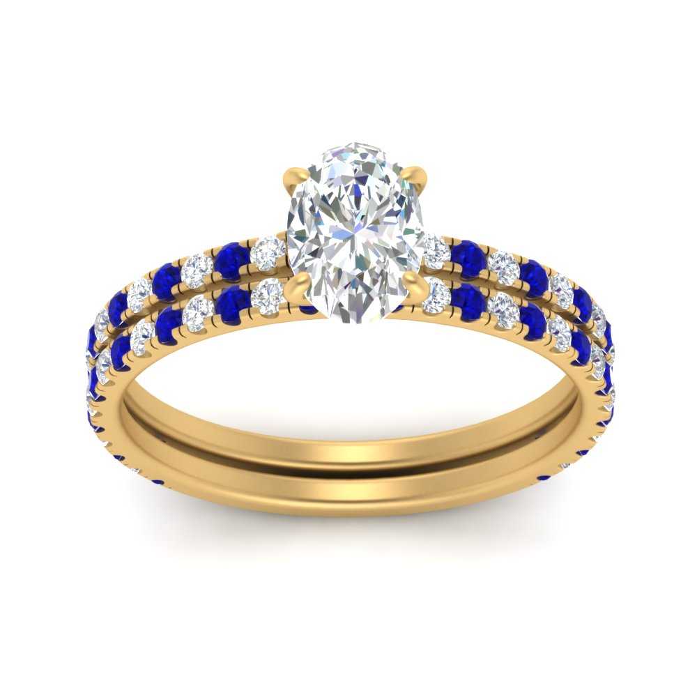 three-quarter-oval-shaped-diamond-gallery-bridal-ring-set-with-sapphire-in-FD9168OVGSABLANGLE3-NL-YG