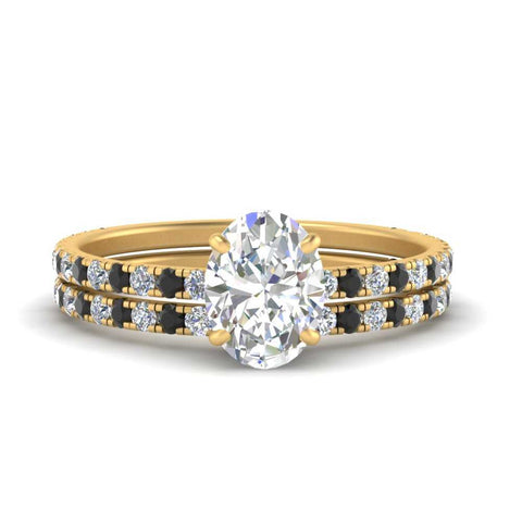three-quarter-oval-shaped-gallery-bridal-ring-set-with-black-diamond-in-FD9168OVGBLACKANGLE3-NL-YG